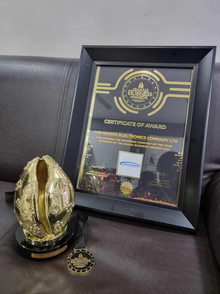 The Makers Electronics grab "Promising Company of the Year" at 2021 Ghana Business Awards