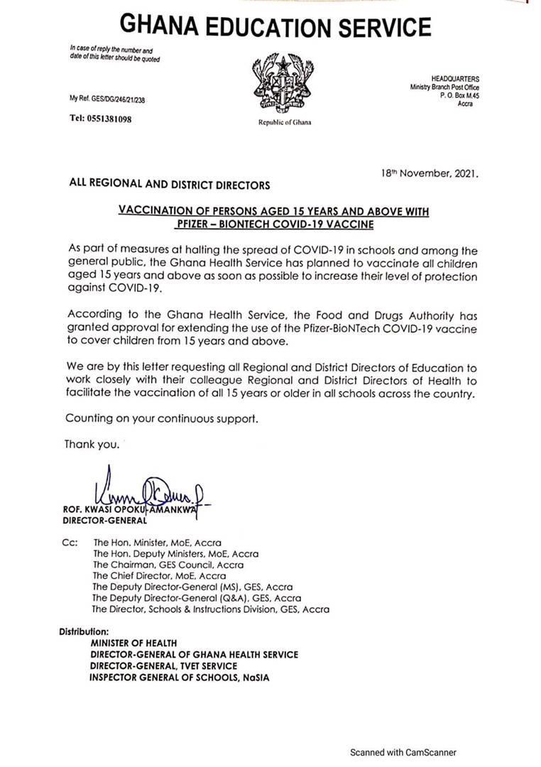 GES’ full statement