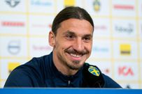 Zlatan Ibrahimovic was in a good mood back in the SWeden camp