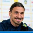 Zlatan Ibrahimovic was in a good mood back in the SWeden camp