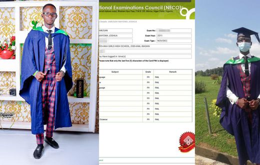 Man who scored 9 'Fs in chain' graduates from university with first-class degree