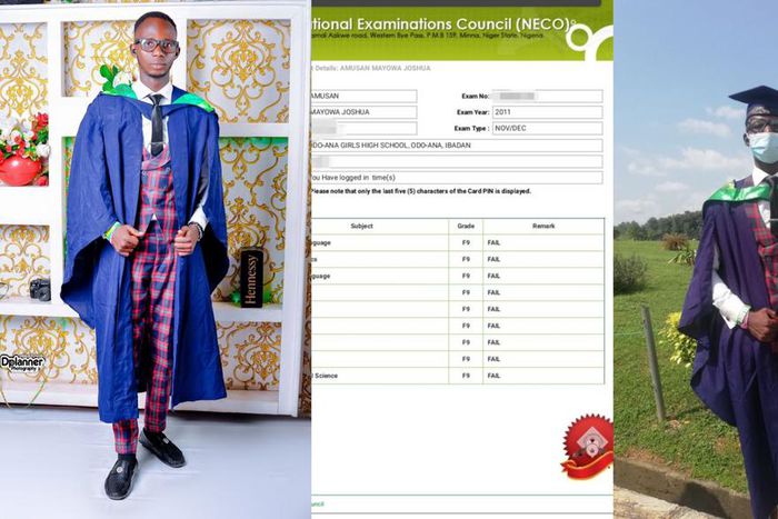 Man who scored 9 'Fs in chain' graduates from university with first-class degree