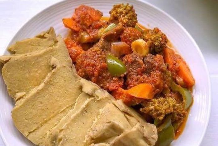 Fante kenkey with stew