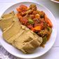 Fante kenkey with stew