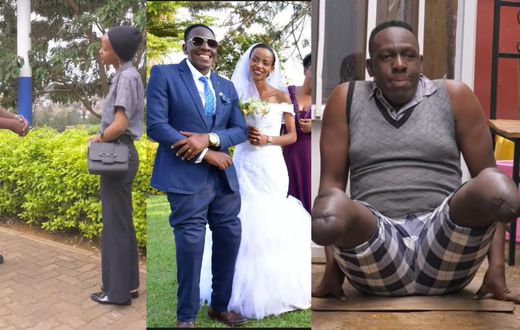 Groom reveals to bride on wedding day after exchange of vows that he has no legs (video)