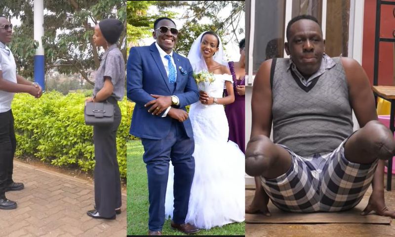 Groom reveals to bride on wedding day after exchange of vows that he has no legs (video)