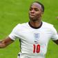 Raheem Sterling celebrates his goal against Germany at Wembley