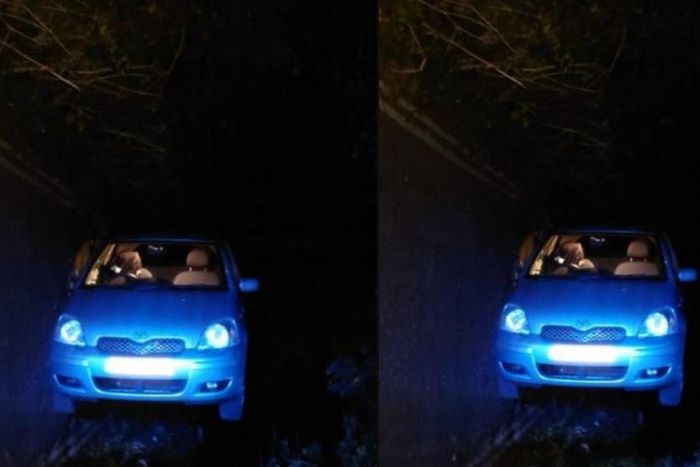 Toyota Yaris somersaults as couple having sex inside knocks the handbrake – Police reveal