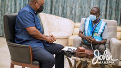 John Mahama with census official