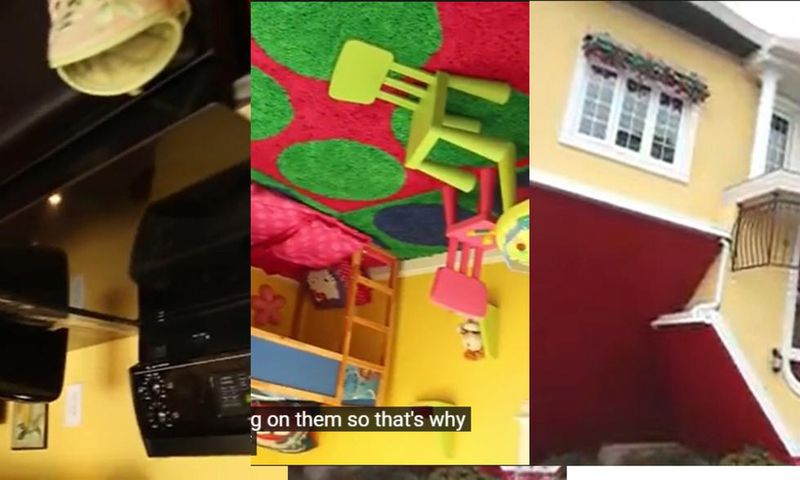Video: Watch how everything is overturned inside the upside-down house