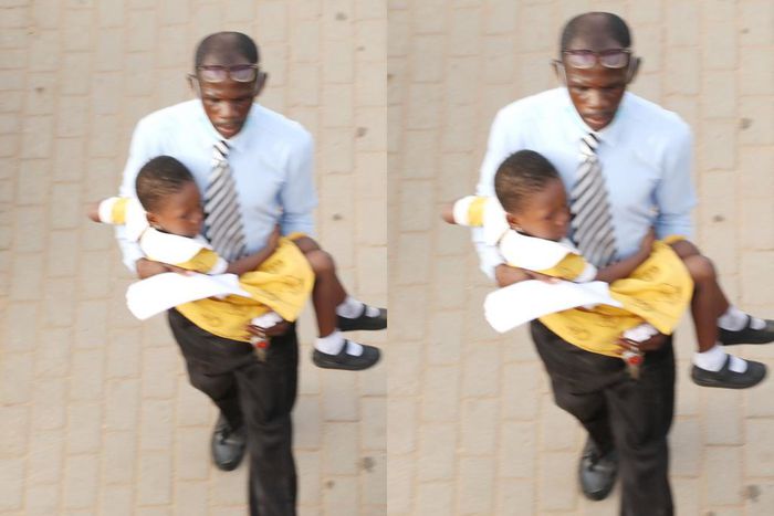 Group to buy car for father who went viral for carrying his daughter during drivers’ strike