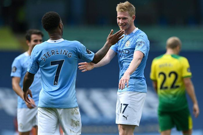 Manchester City midfielder Kevin De Bruyne (right) says he understands Raheem Sterling's frustrations at a lack of game time