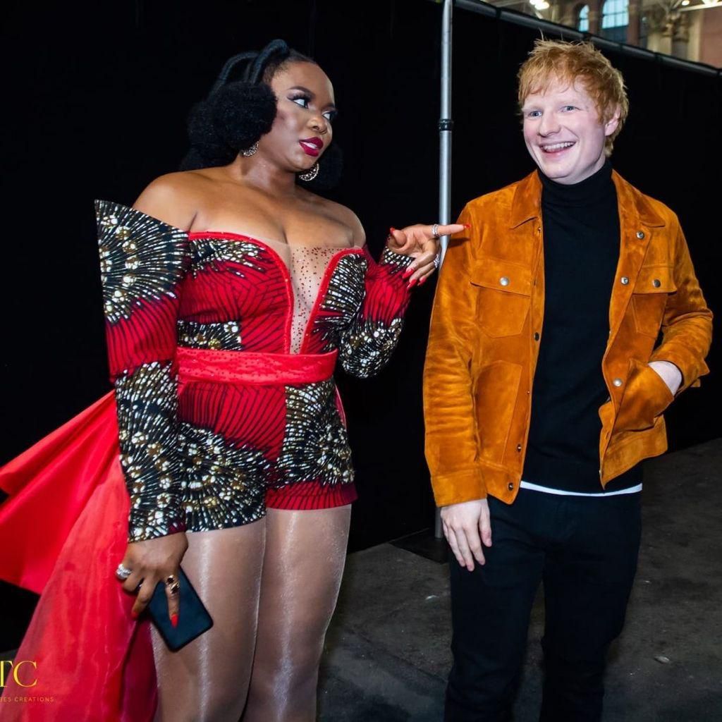Ed Sheeran and Yemi Alade at London 2021 Earthshot Prize Awards Ceremony