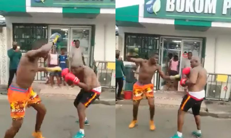 ‘Like father, like son’: Bukom Banku takes on his son in sparring session (Video)