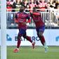 Clermont's Vital N'Simba (C) celebrates scoring the winner against Lille
