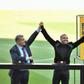 Dani Alves (right) was presented in front of Barcelona fans on Wednesday after making an incredible return to the club