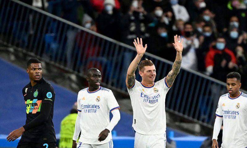 Toni Kroos scored the opener for Real Madrid against Inter Milan in the Champions League on Tuesday.