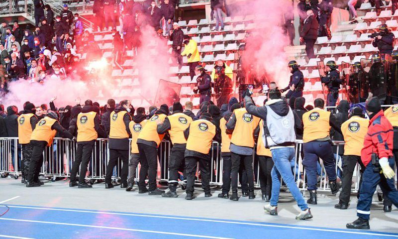 Ligue 1 side Lyon have barred their supporters from away matches till further notice following the violence that led to the calling off at half-time of their French Cup tie with Paris FC