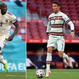Romelu Lukaku (L) and Portugal's forward Cristiano Ronaldo and Belgium striker Romelu Lukaku will recommence their domestic rivalry on the Euro 2020 stage
