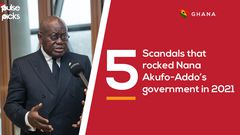 Number of scandals that rocked Nana Addo's government in 2021