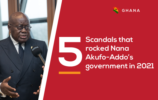 Number of scandals that rocked Nana Addo's government in 2021