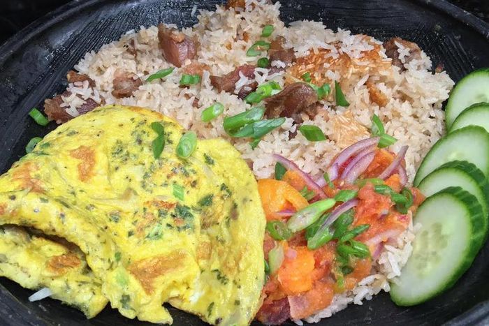 Toolu Beef Angwa Mu (Salted Cured Beef Oil Rice)