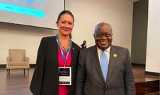 Norway’s Ambassador Ingrid Mollestad together with his excellency Nana Akufo-Addo