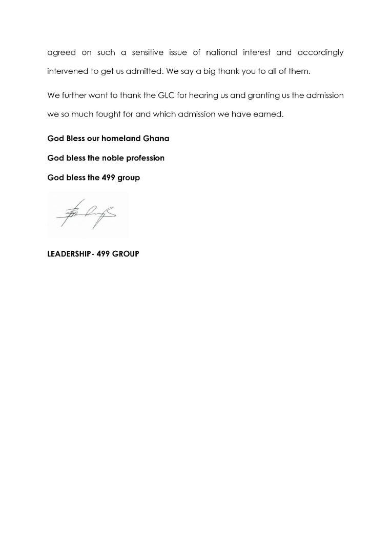 GLC agrees to admit 499 law students after crunch meeting