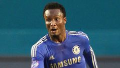 Mikel Obi in action for Chelsea FC.
