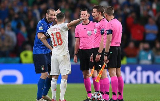 Giorgio Chiellini's pre-penalty discussion with Jordi Alba was one of the iconic moments of Italy's Euro 2020 triumph