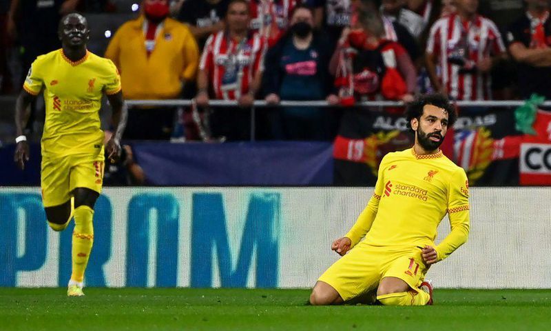 Mohamed Salah scored in his ninth consecutive game for Liverpool against Atletico Madrid in the Champions League on Tuesday.