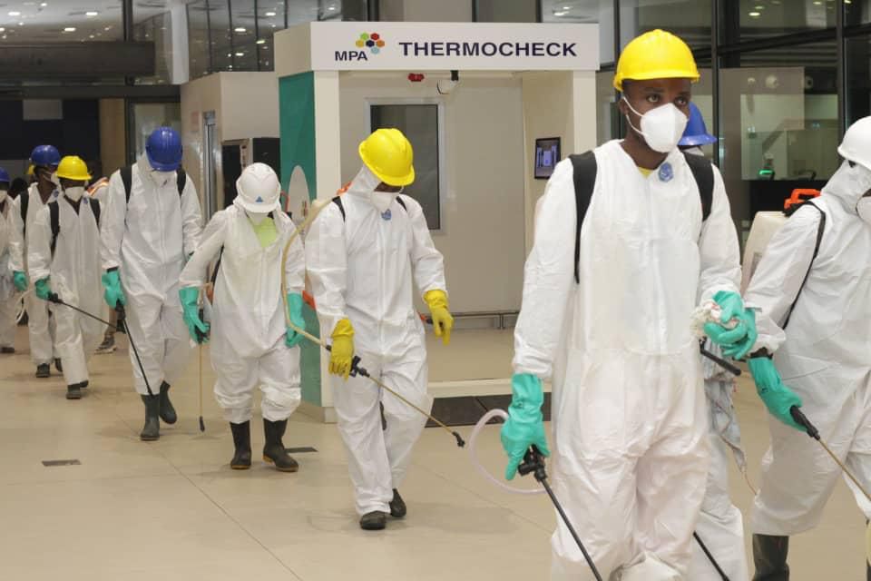 Zoomlion fumigates Airports amidst fear of new Covid-19 variant