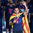 Xavi Hernandez, pictured in 2015, won four Champions League titles with Barcelona