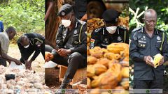 Inspector-General of Police and his team join cocoa farmers on Farmers' Day