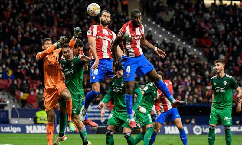 Atletico Madrid's Felipe headed in a late winner against Osasuna on Saturday.