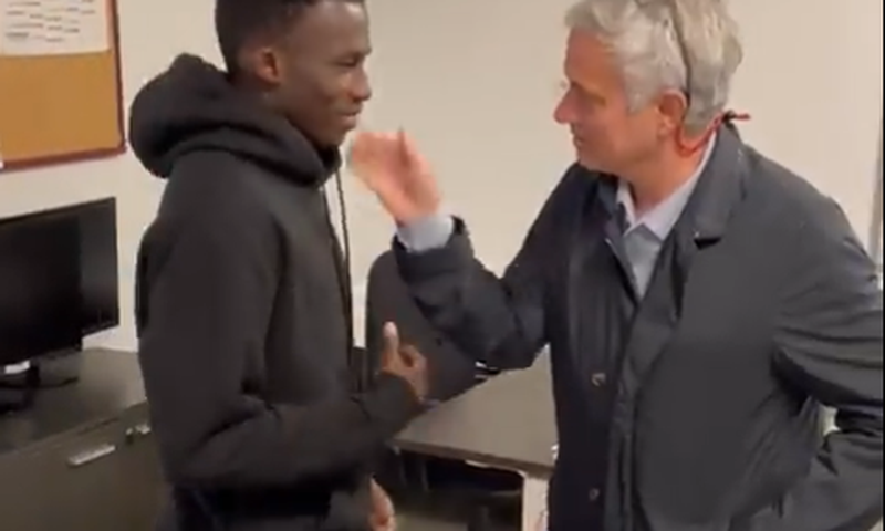Mourinho and Afena Gyan