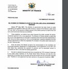 Ministry of Finance statement