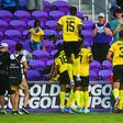 Jamaica's players celebrate after scoring against Guadeloupe