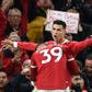 Cristiano Ronaldo celebrates after scoring against Burnley