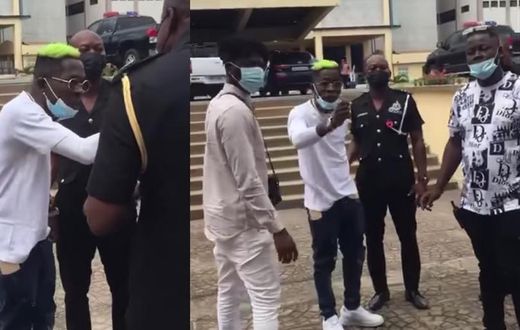Shatta Wale confronts police