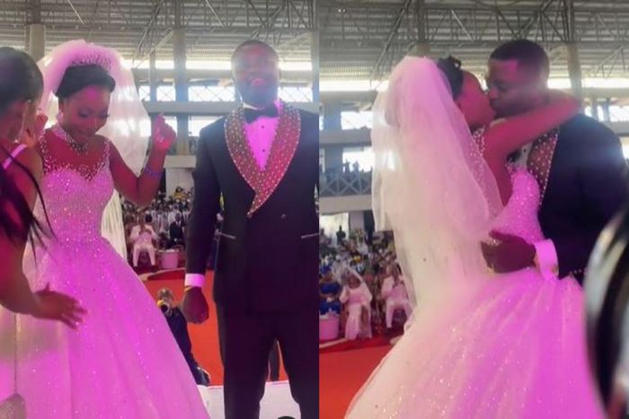 Naa Dromo and Charles kiss