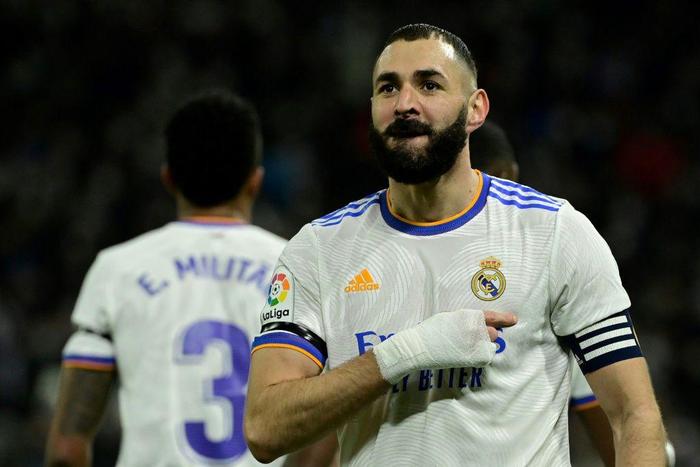 Karim Benzema scored but was substituted at half-time having just returned from injury