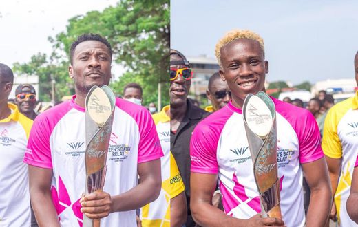 Asamoah Gyan, Samuel Takyi receive Queen’s Baton as parade continues