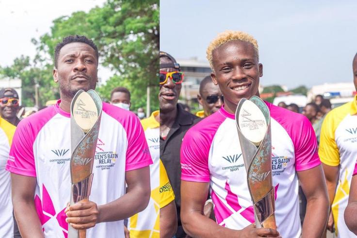 Asamoah Gyan, Samuel Takyi receive Queen’s Baton as parade continues