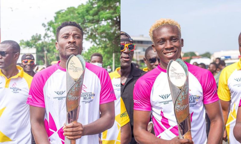 Asamoah Gyan, Samuel Takyi receive Queen’s Baton as parade continues