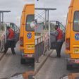 Trotro urinating in the middle of the road