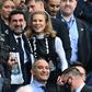 Newcastle's Saudi Arabian chairman Yasir Al-Rumayyan (centre) and minority owner Amanda Staveley (centre right)were given a hero's welcome at St. James' Park