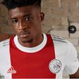 Mohammed Kudus models in Ajax’s new home jersey for 2021-22 season