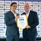 FIFA president Gianni Infantino (right) met the president of the Venezuelan Football Federation Jorge Gimenez during a visit to Caracas