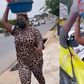 Sista Afia takes over street hawker's job in traffic; gives out free water, drinks